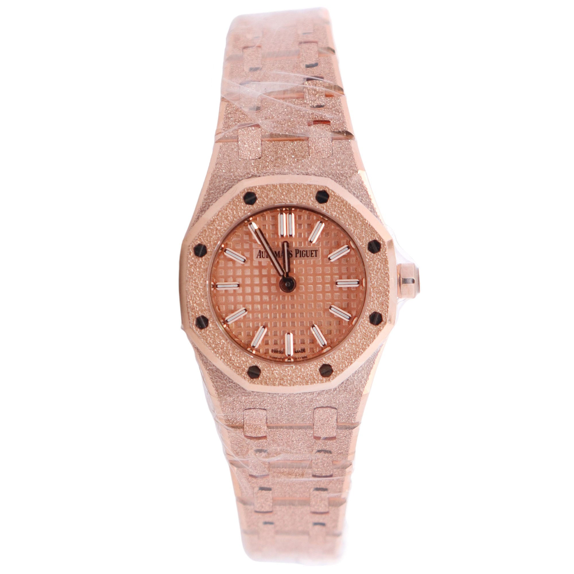 Audemars Piguet Royal Oak 23mm Pink Dial Watch Ref# 67630OR.GG.1312OR.01 - Happy Jewelers Fine Jewelry Lifetime Warranty