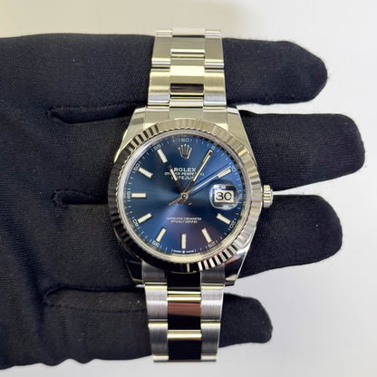 Rolex Datejust 41mm Blue Dial Watch Ref# 126334 - Happy Jewelers Fine Jewelry Lifetime Warranty