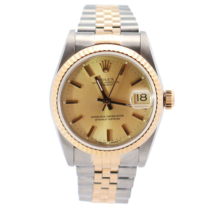 Rolex Datejust 31mm Champagne Dial Ref# 68273 - Happy Jewelers Fine Jewelry Lifetime Warranty