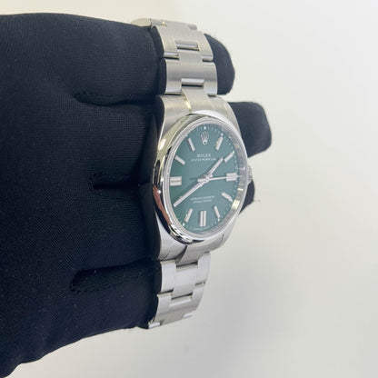 Rolex Oyster Perpetual 41mm Green Dial Watch Ref# 134300 - Happy Jewelers Fine Jewelry Lifetime Warranty