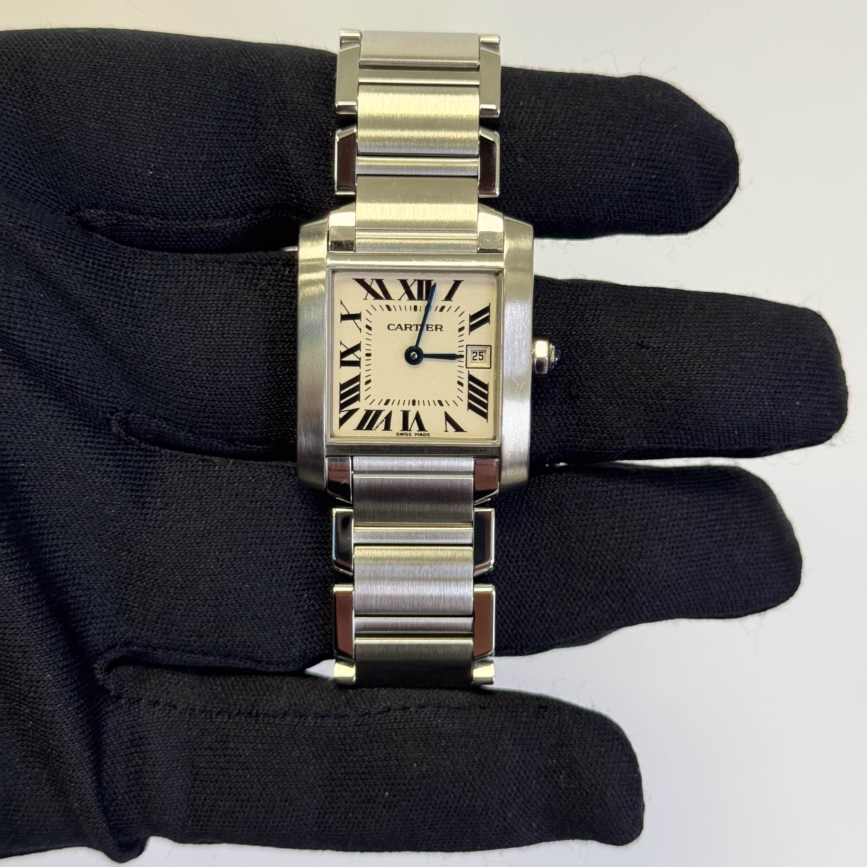 Cartier Tank 25mm White Dial Watch Ref# W51011Q3