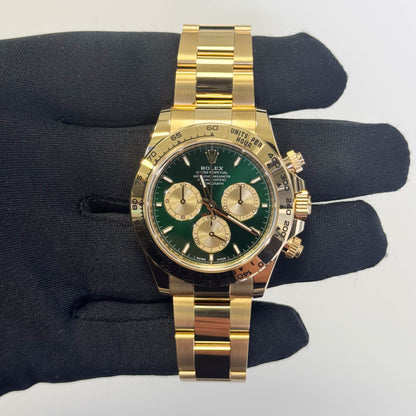 Rolex Daytona 40mm Green Dial Watch Ref# 126508 - Happy Jewelers Fine Jewelry Lifetime Warranty