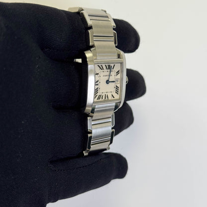 Cartier Tank 25mm White Dial Watch Ref# W51011Q3