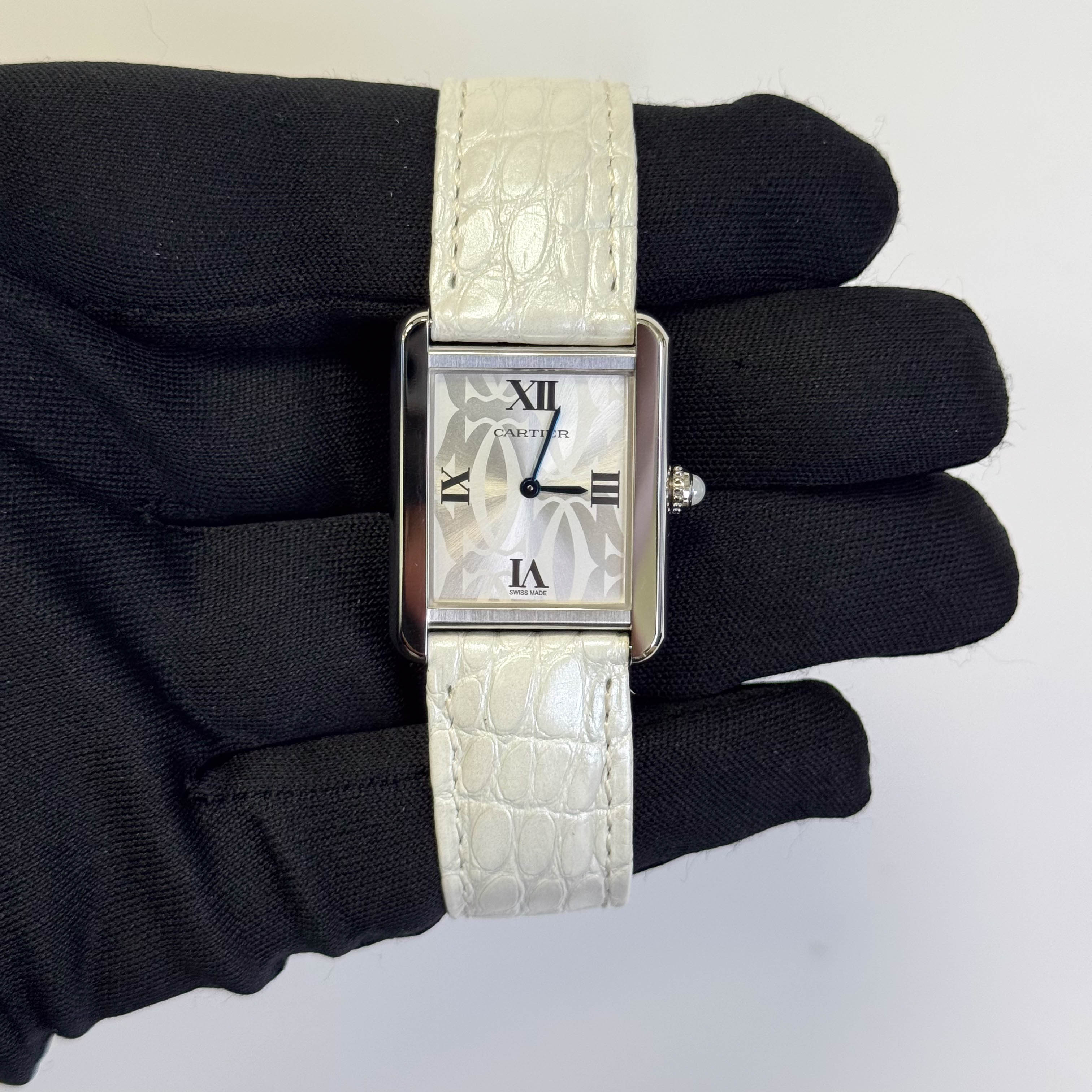 Cartier Tank Solo 24mm Silver Dial Watch Ref# W1019555