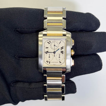 Cartier Francaise 36 mm White Dial Watch Ref# W51004Q4 - Happy Jewelers Fine Jewelry Lifetime Warranty