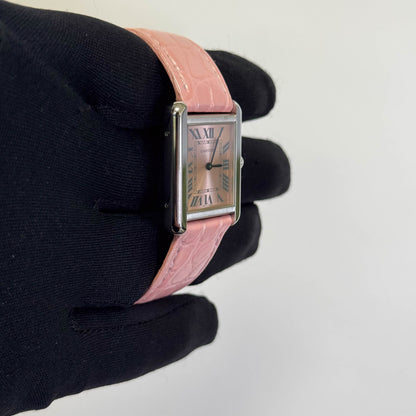 Cartier Tank 31mm Pink Dial Watch Ref# W5200000 - Happy Jewelers Fine Jewelry Lifetime Warranty