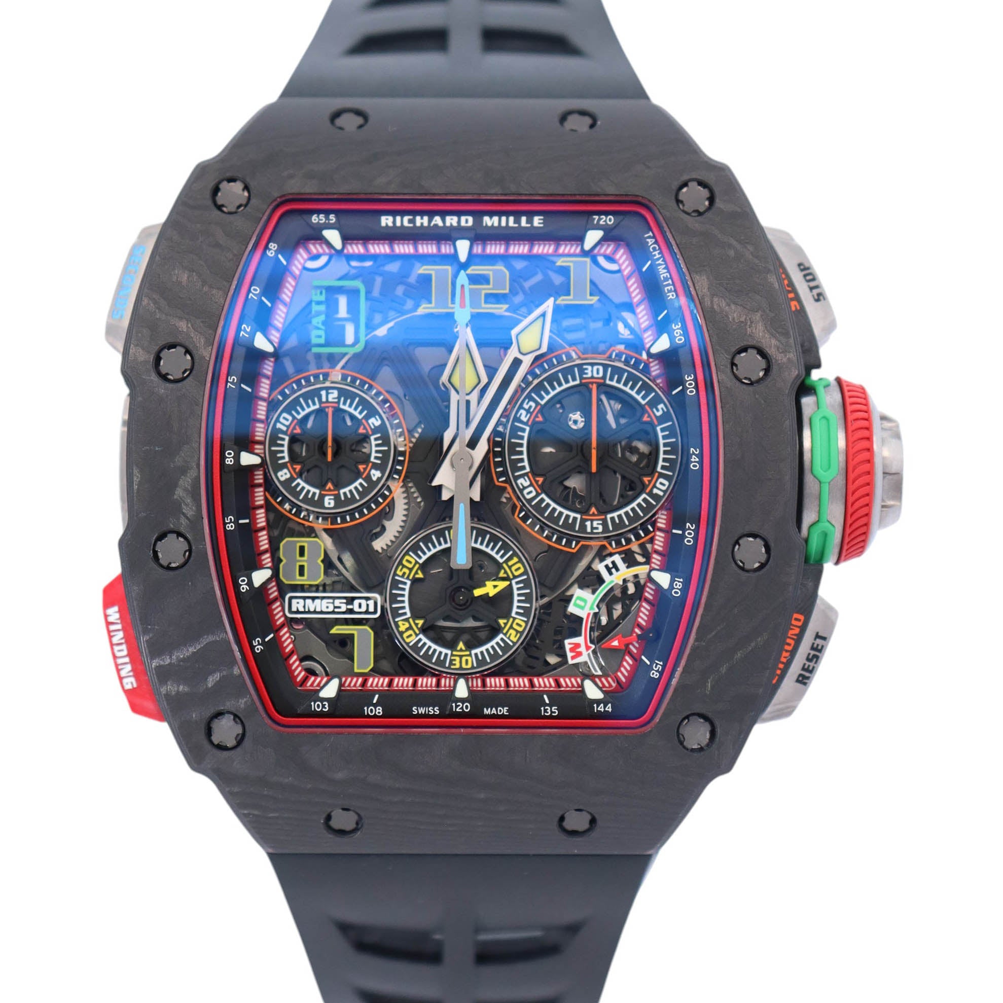 Richard Mille RM65-01 44.50mm Skeleton Dial Watch Ref# RM 65-01 CA - Happy Jewelers Fine Jewelry Lifetime Warranty
