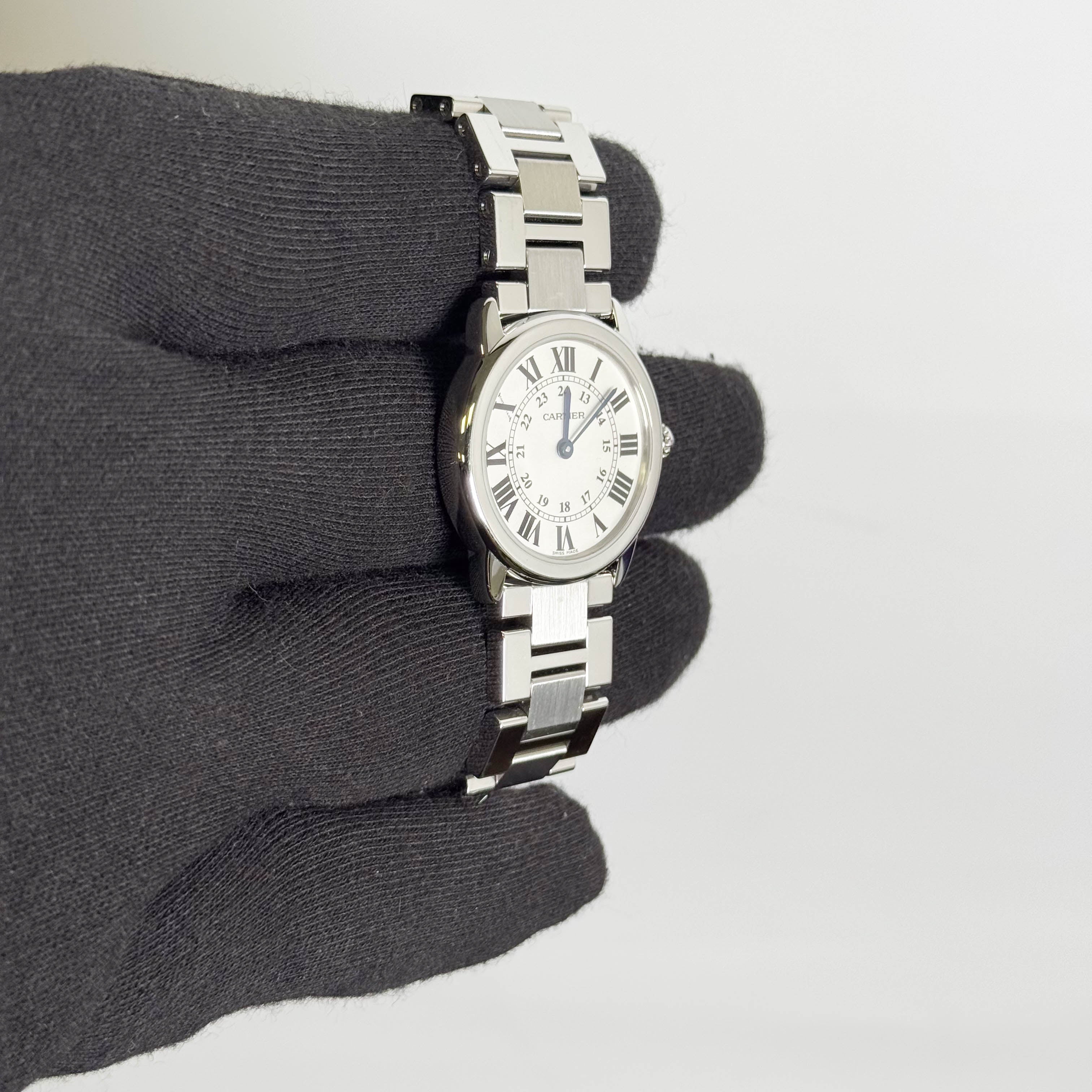 Cartier Ronde Solo 29mm Silver Roman Dial Watch Ref# W670100