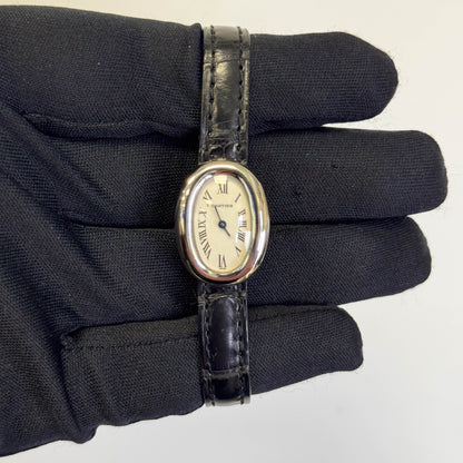 Cartier Baignoire 18mm White Dial Watch Ref# W1518956