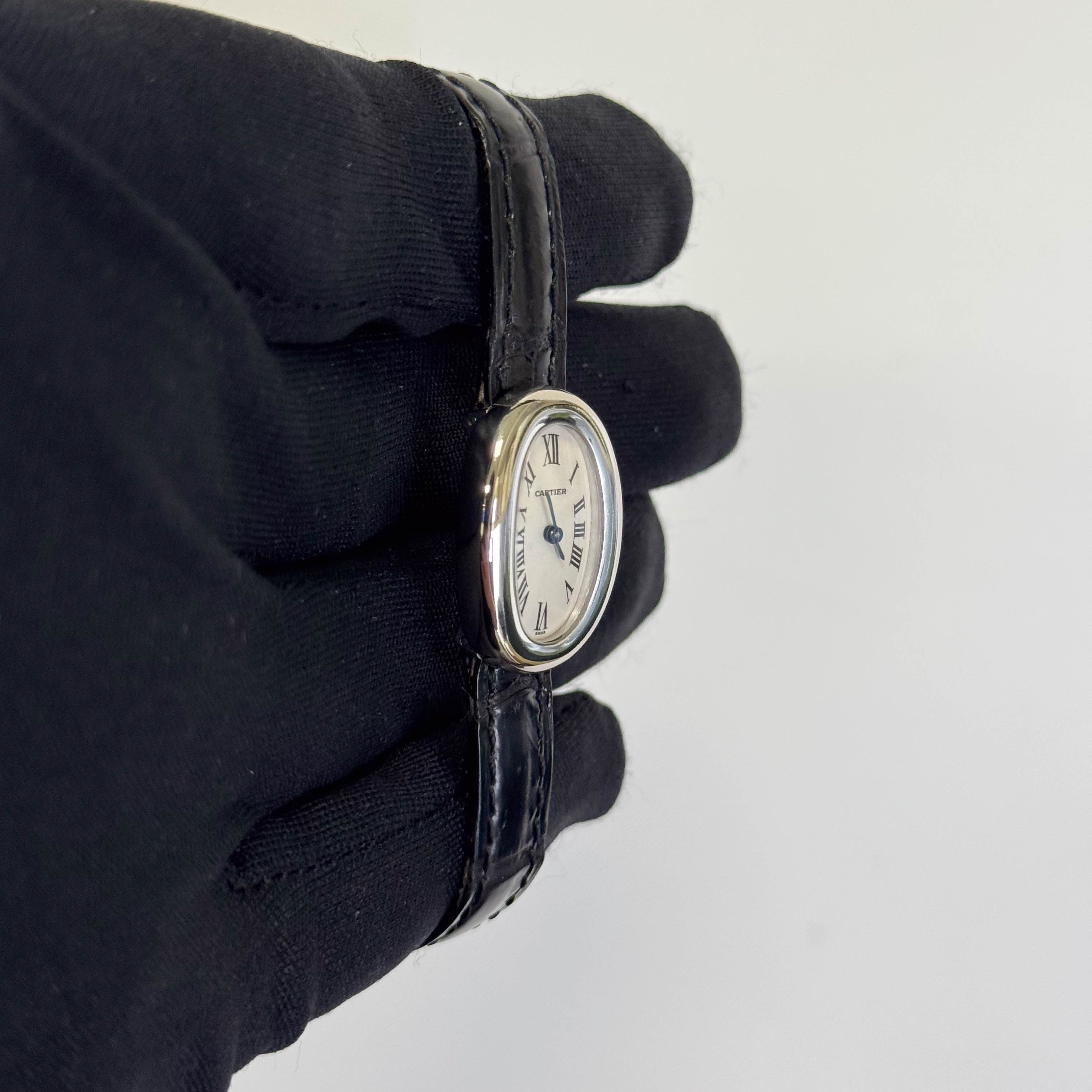 Cartier Baignoire 18mm White Dial Watch Ref# W1518956