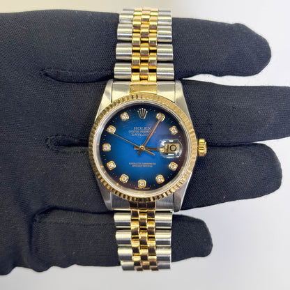 Rolex Datejust 36mm Blue Dial Watch Ref# 16233 - Happy Jewelers Fine Jewelry Lifetime Warranty