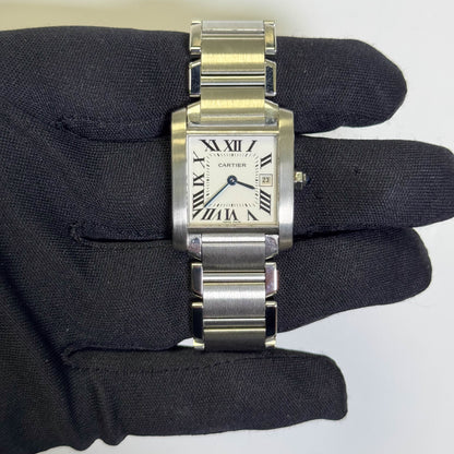 Cartier Tank 25mm White Dial Watch Ref# W51011Q3
