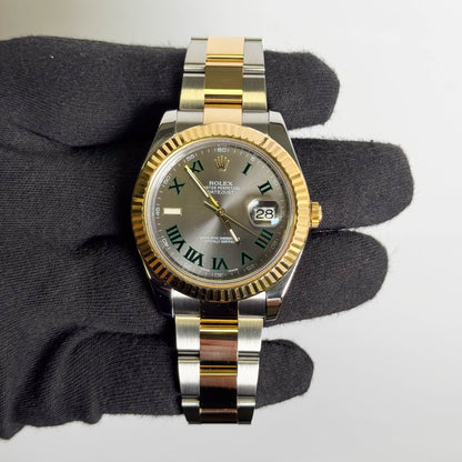 Rolex Datejust 41mm Wimbledon Dial Watch Ref# 116333