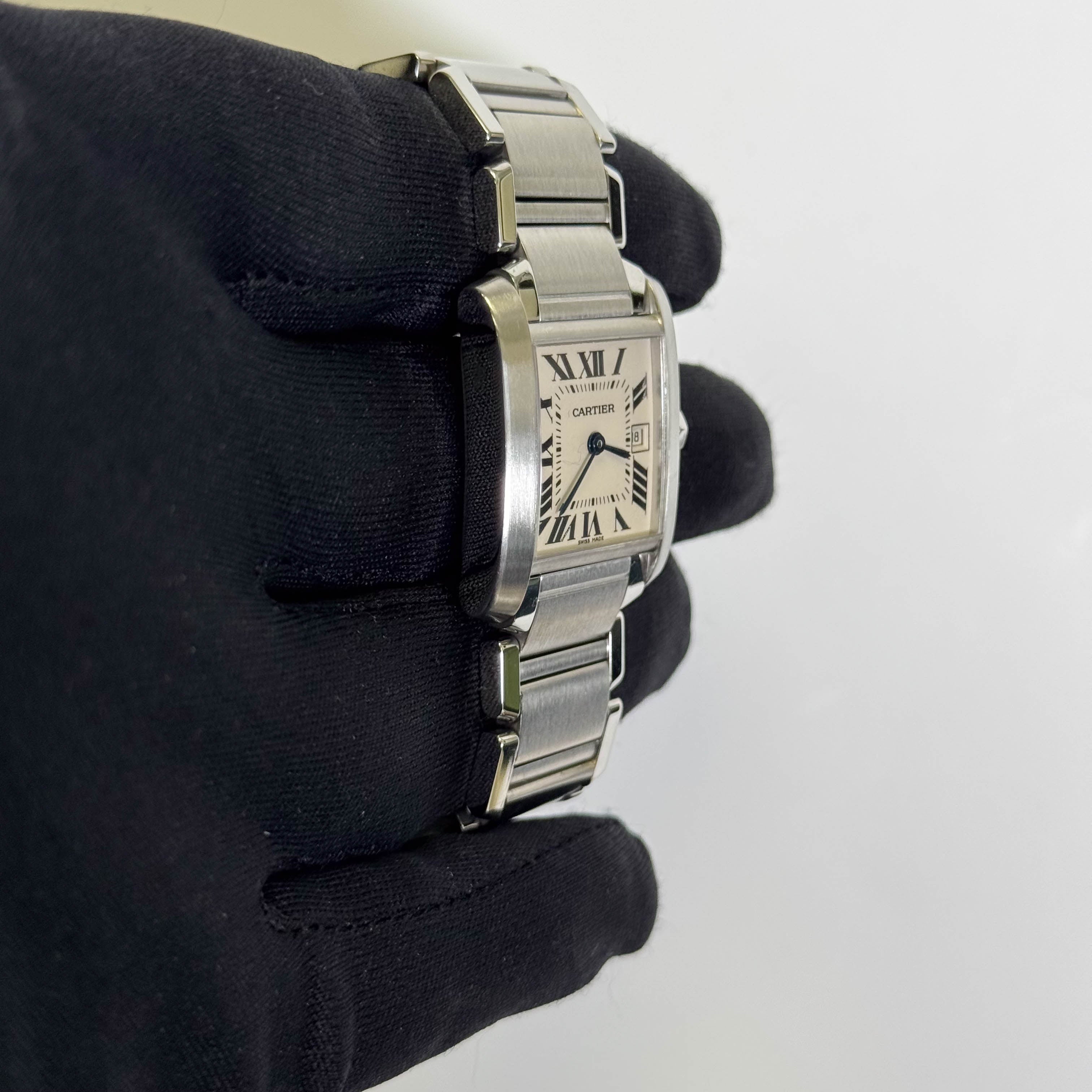 Cartier Tank 25mm White Dial Watch Ref# W51011Q3