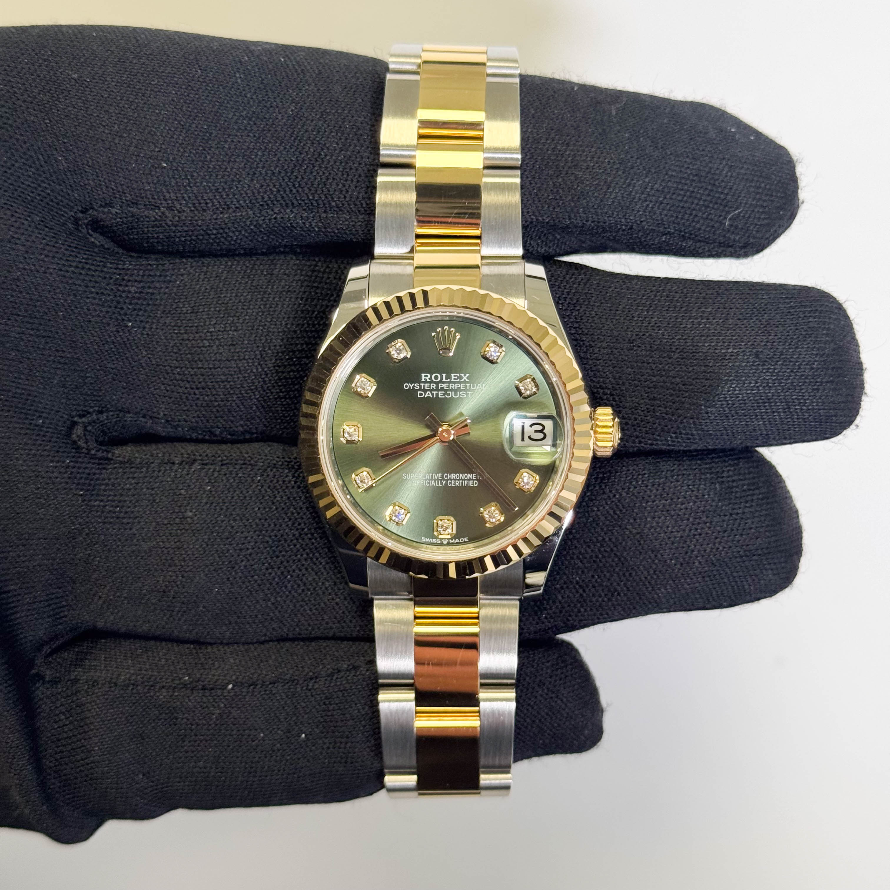 Rolex Datejust 31mm Olive Dial Watch Ref# 278273
