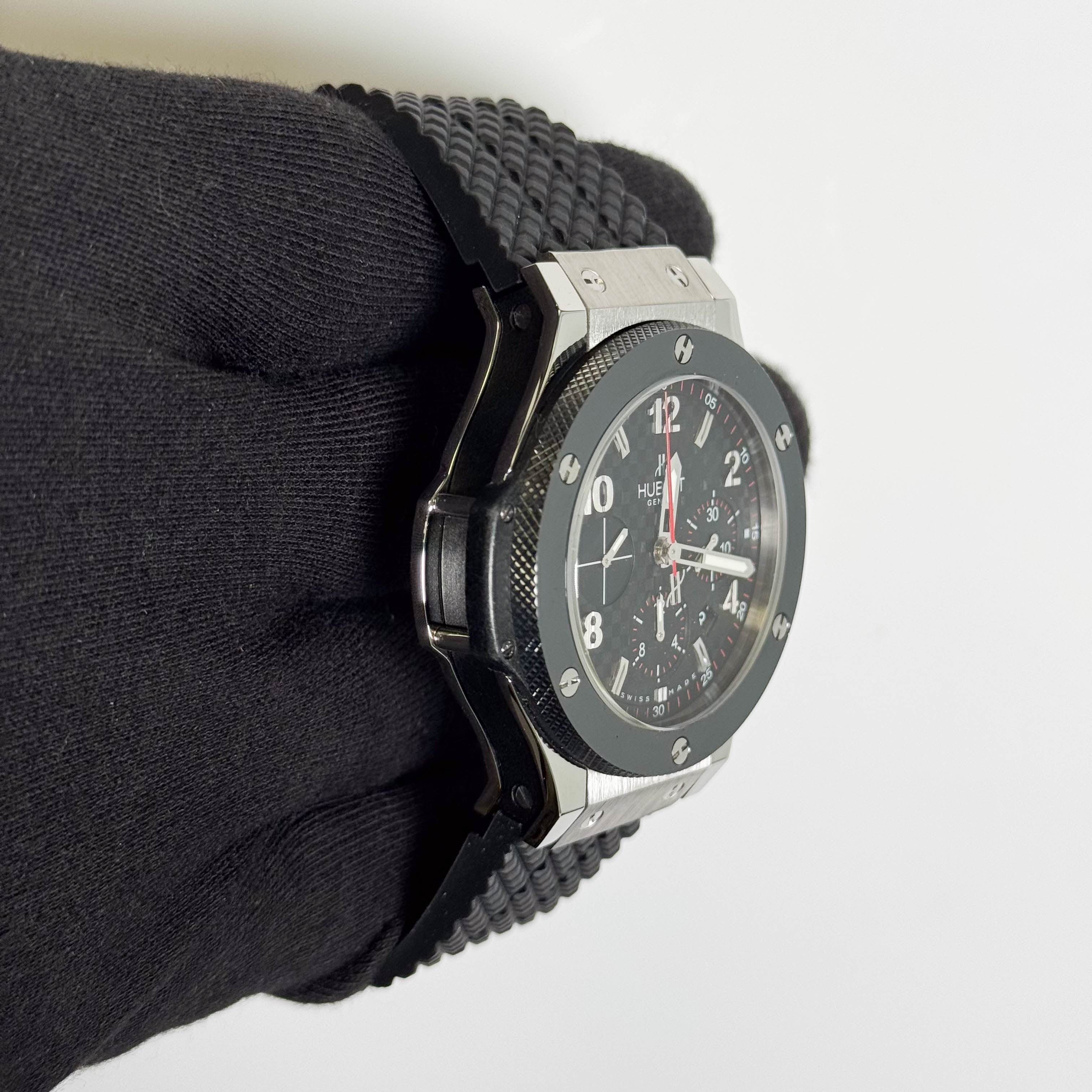 Hublot Big Bang 44mm Black Carbon Dial Watch Ref# 301.SB.131.RX - Happy Jewelers Fine Jewelry Lifetime Warranty