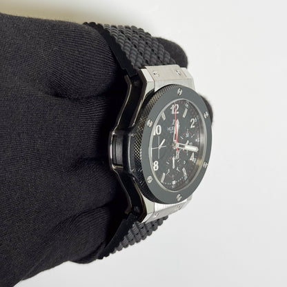 Hublot Big Bang 44mm Black Carbon Dial Watch Ref# 301.SB.131.RX - Happy Jewelers Fine Jewelry Lifetime Warranty