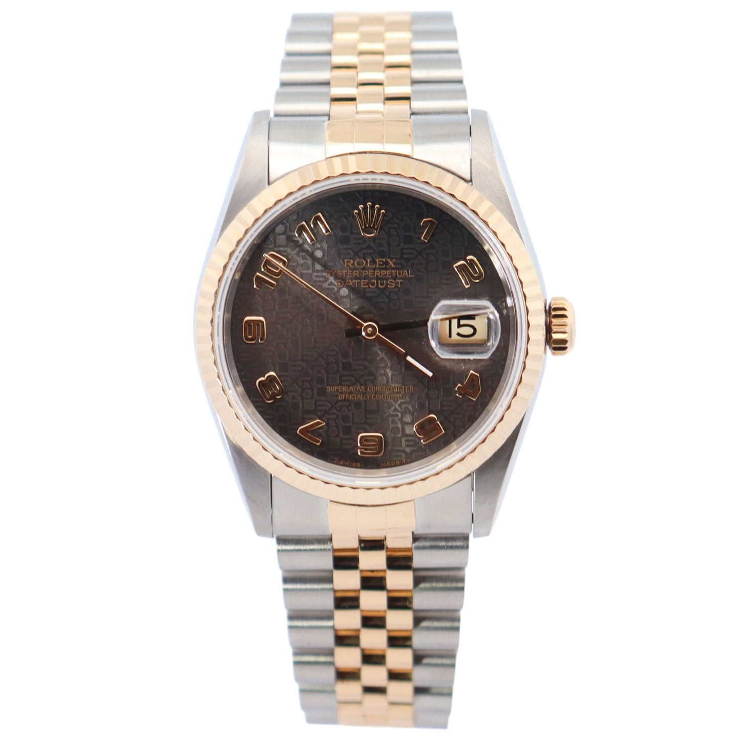 Rolex Datejust 36mm Rhodium Dial Watch Ref# 16233