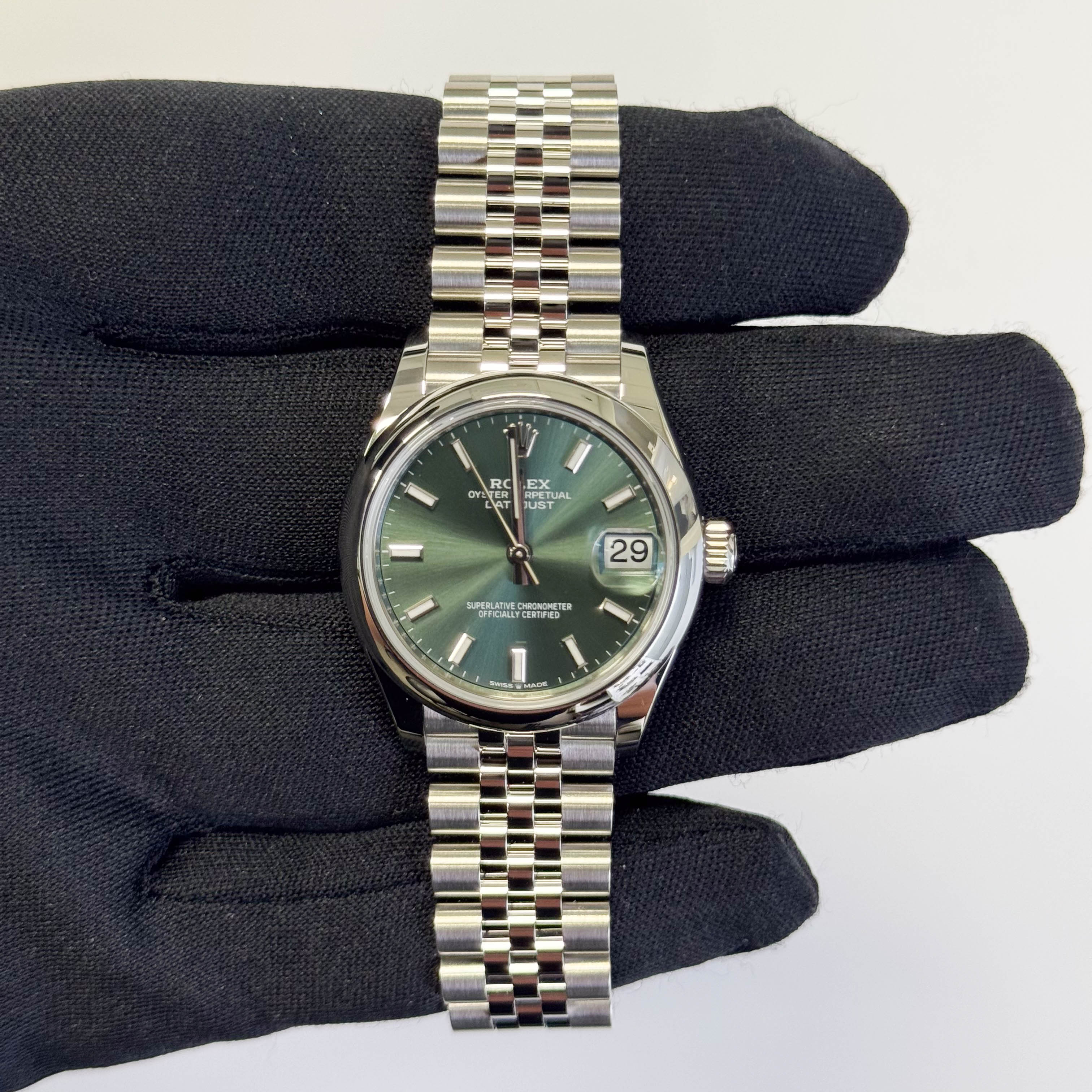 Rolex Datejust 31mm Mint Green Dial Watch Ref# 278240 - Happy Jewelers Fine Jewelry Lifetime Warranty