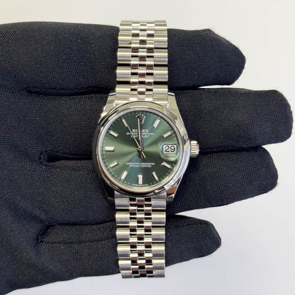 Rolex Datejust 31mm Mint Green Dial Watch Ref# 278240 - Happy Jewelers Fine Jewelry Lifetime Warranty