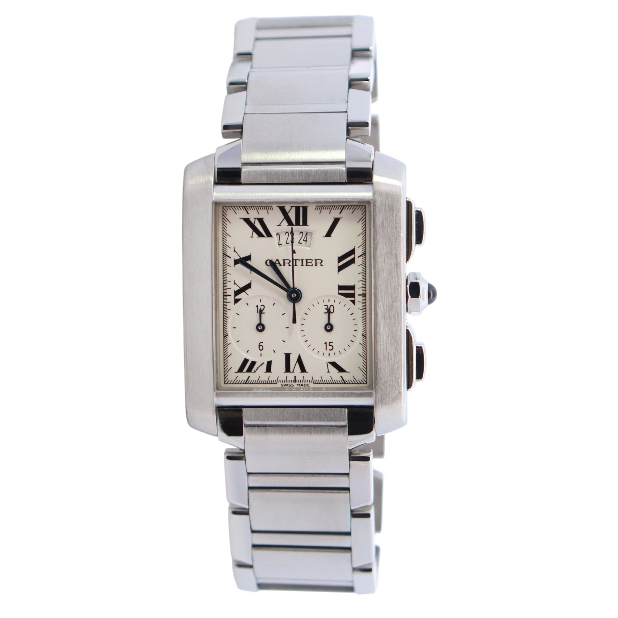 Cartier Tank 28mm White Dial Watch Ref# W51024Q3 - Happy Jewelers Fine Jewelry Lifetime Warranty
