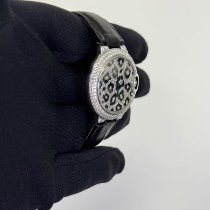 Cartier Ballon Bleu 33mm Pave Dial Watch Ref# HPI01064