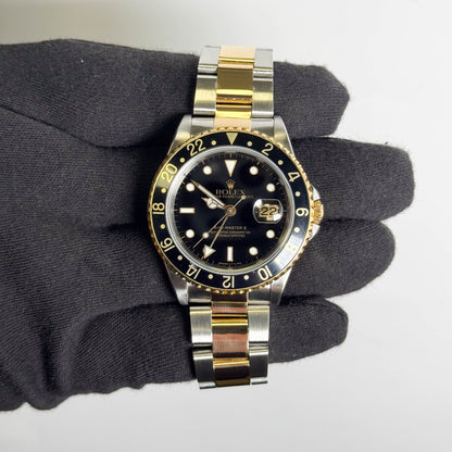 Rolex GMT-Master II 40mm Black Dial Watch Ref# 16713