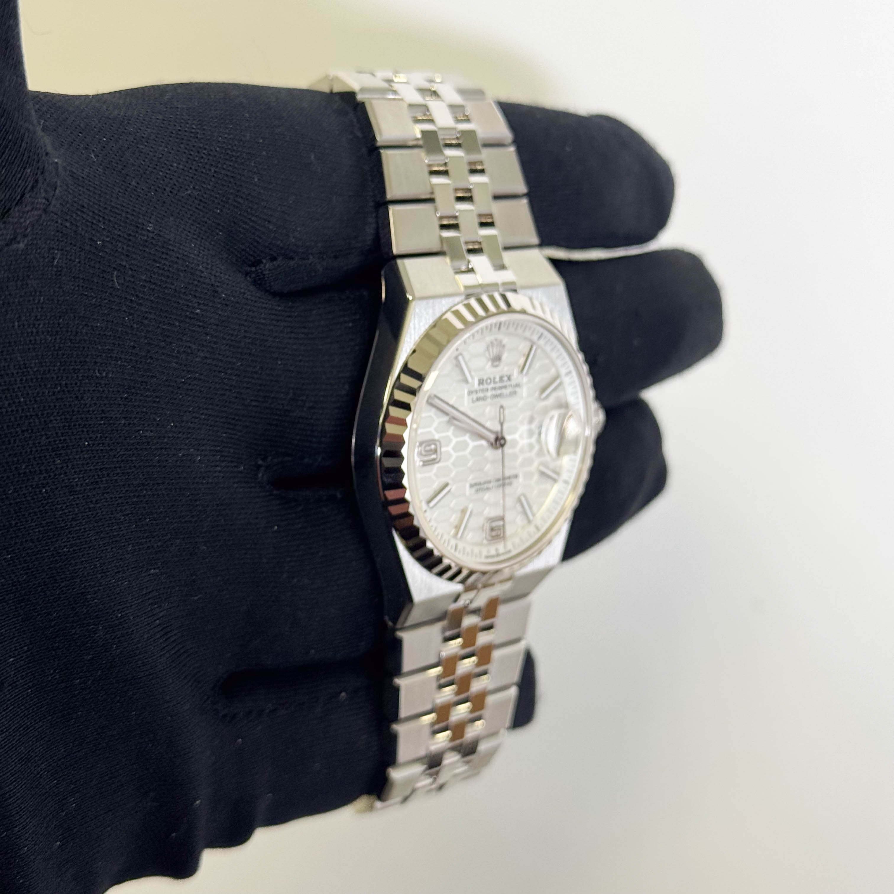 Rolex Land-Dweller 36mm White Dial Watch Ref# 127234 - Happy Jewelers Fine Jewelry Lifetime Warranty