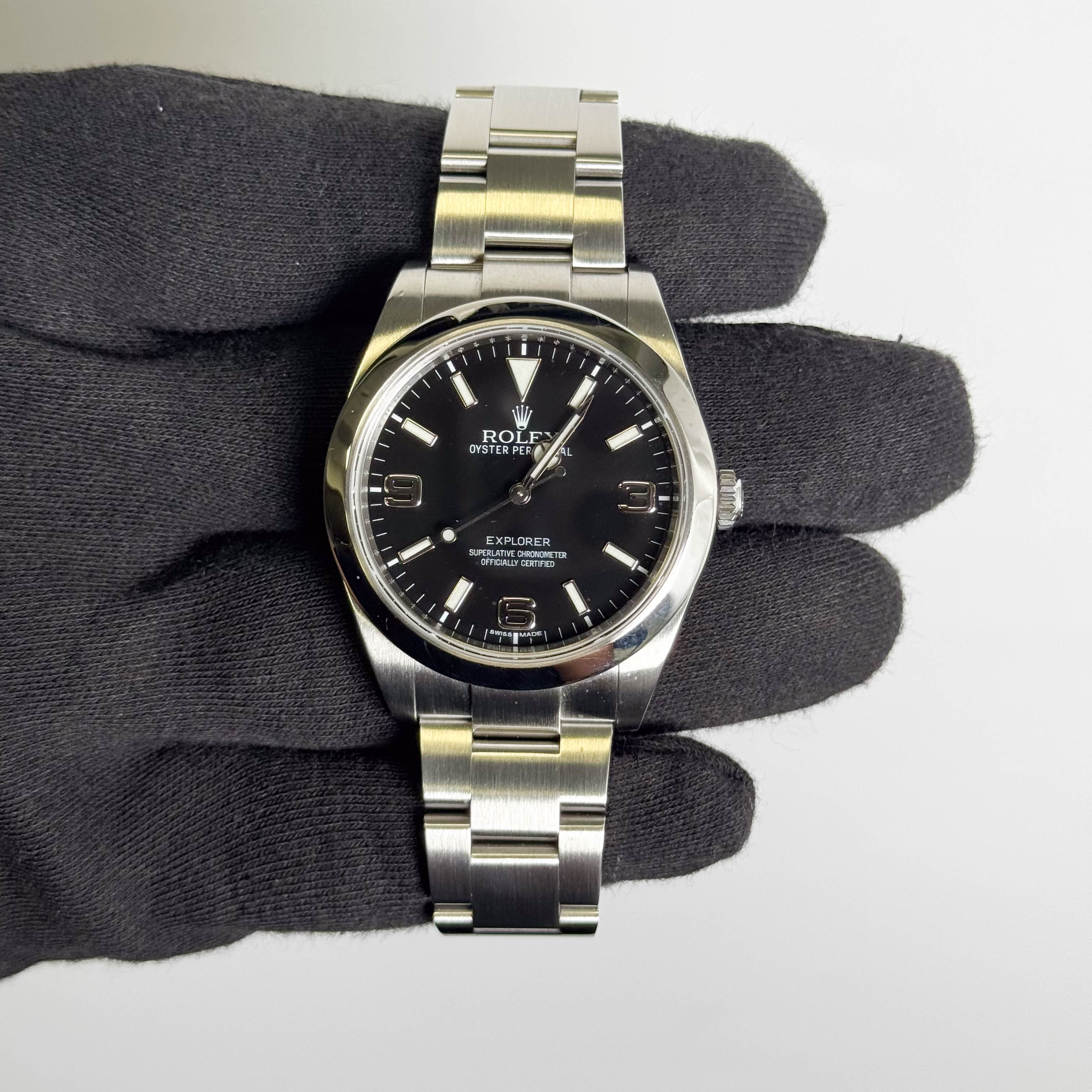 Rolex Explorer 39mm Black Dial Watch Ref# 214270