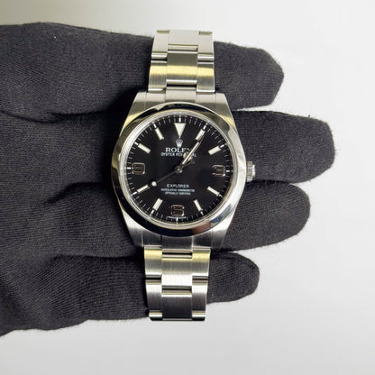Rolex Explorer 39mm Black Dial Watch Ref# 214270