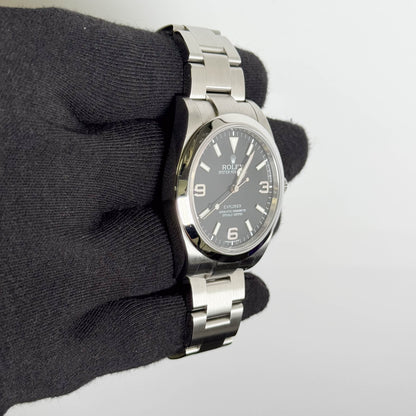 Rolex Explorer 39mm Black Dial Watch Ref# 214270