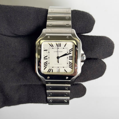 Cartier Santos 40mm White Dial Watch Ref# WSSA0009 - Happy Jewelers Fine Jewelry Lifetime Warranty