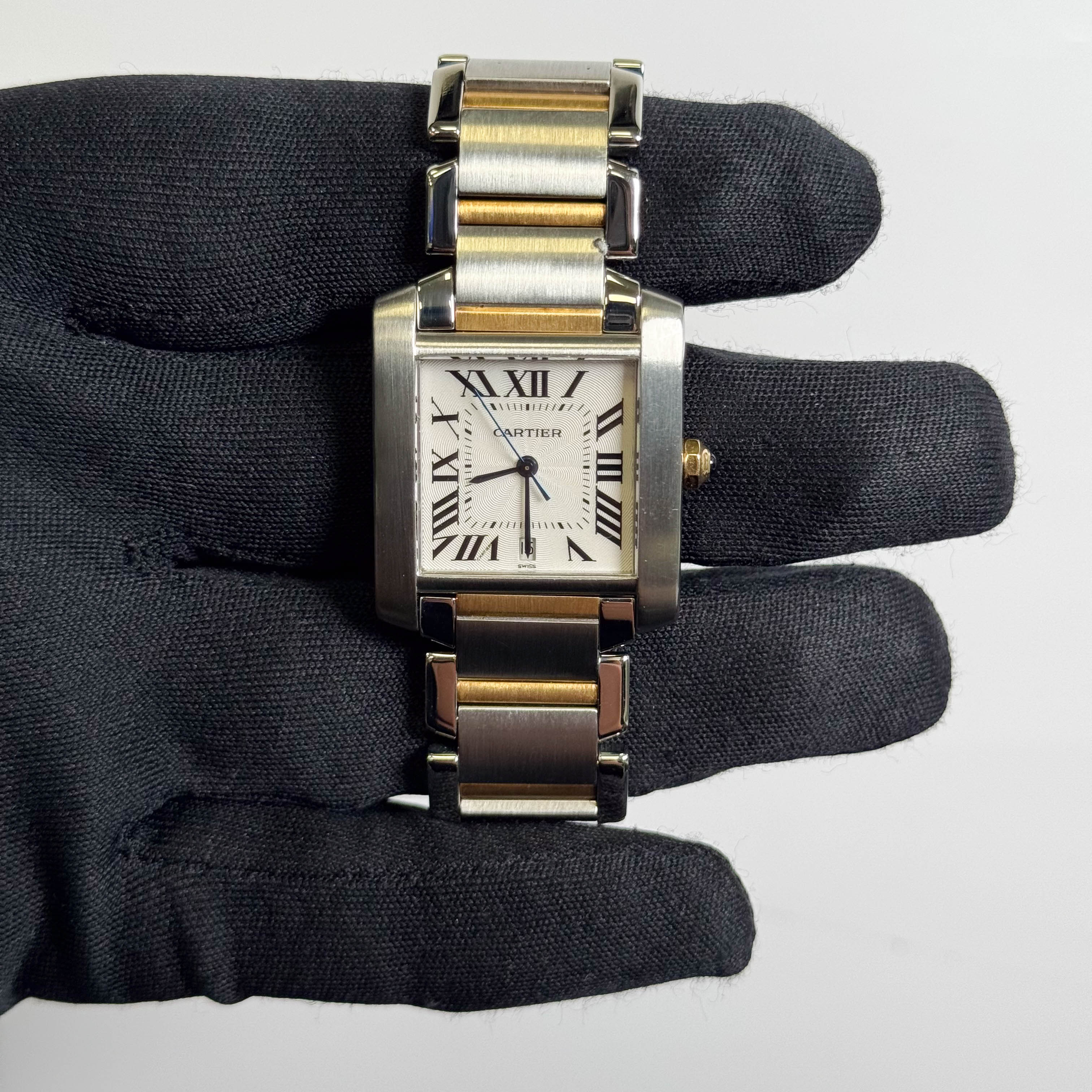 Cartier Tank Stainless Steel 32mm White Dial Watch Ref# W51005Q4 - Happy Jewelers Fine Jewelry Lifetime Warranty