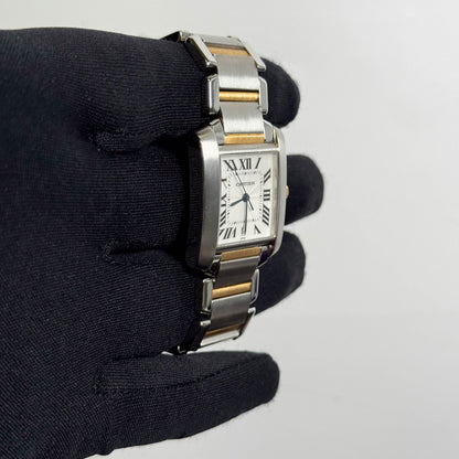 Cartier Tank Stainless Steel 32mm White Dial Watch Ref# W51005Q4 - Happy Jewelers Fine Jewelry Lifetime Warranty