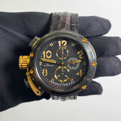 U-Boat Gold Arrow 51mm Black Dial Watch Ref# U-51 Gold Arrow - Happy Jewelers Fine Jewelry Lifetime Warranty