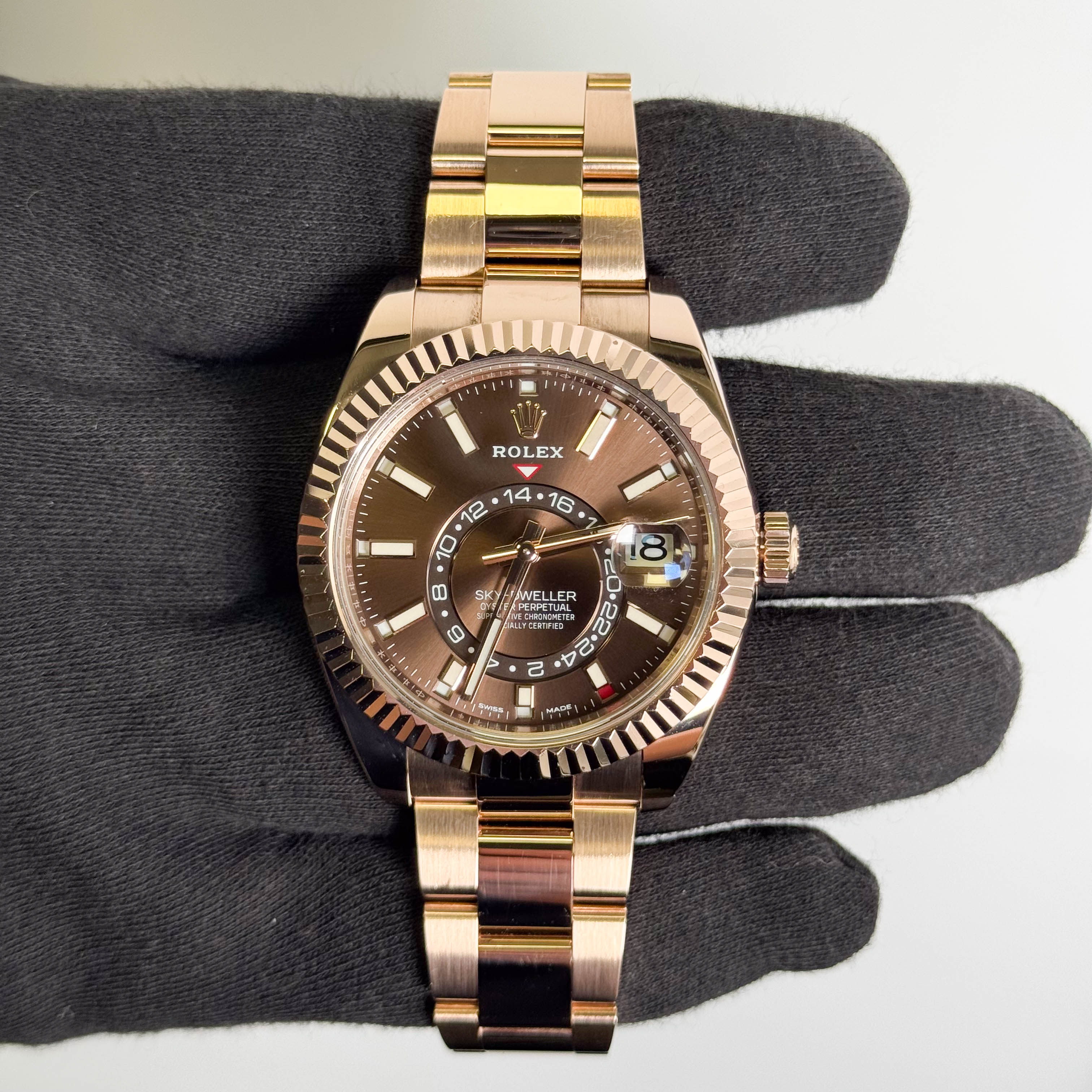 Rolex Sky-Dweller 42mm Chocolate Dial Watch Ref# 326935