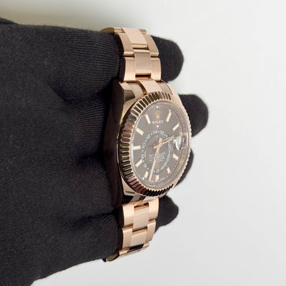 Rolex Sky-Dweller 42mm Chocolate Dial Watch Ref# 326935 - Happy Jewelers Fine Jewelry Lifetime Warranty