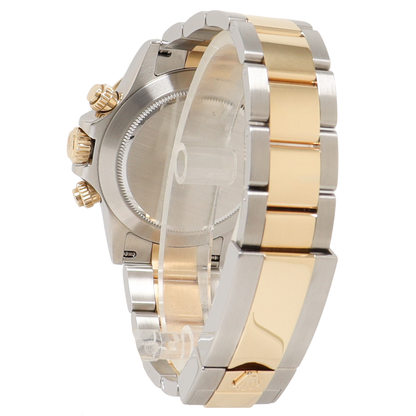 Rolex Daytona Two Tone Yellow Gold & Steel 40mm Factory MOP Diamond Dial Watch Reference#: 116523 - Happy Jewelers Fine Jewelry Lifetime Warranty