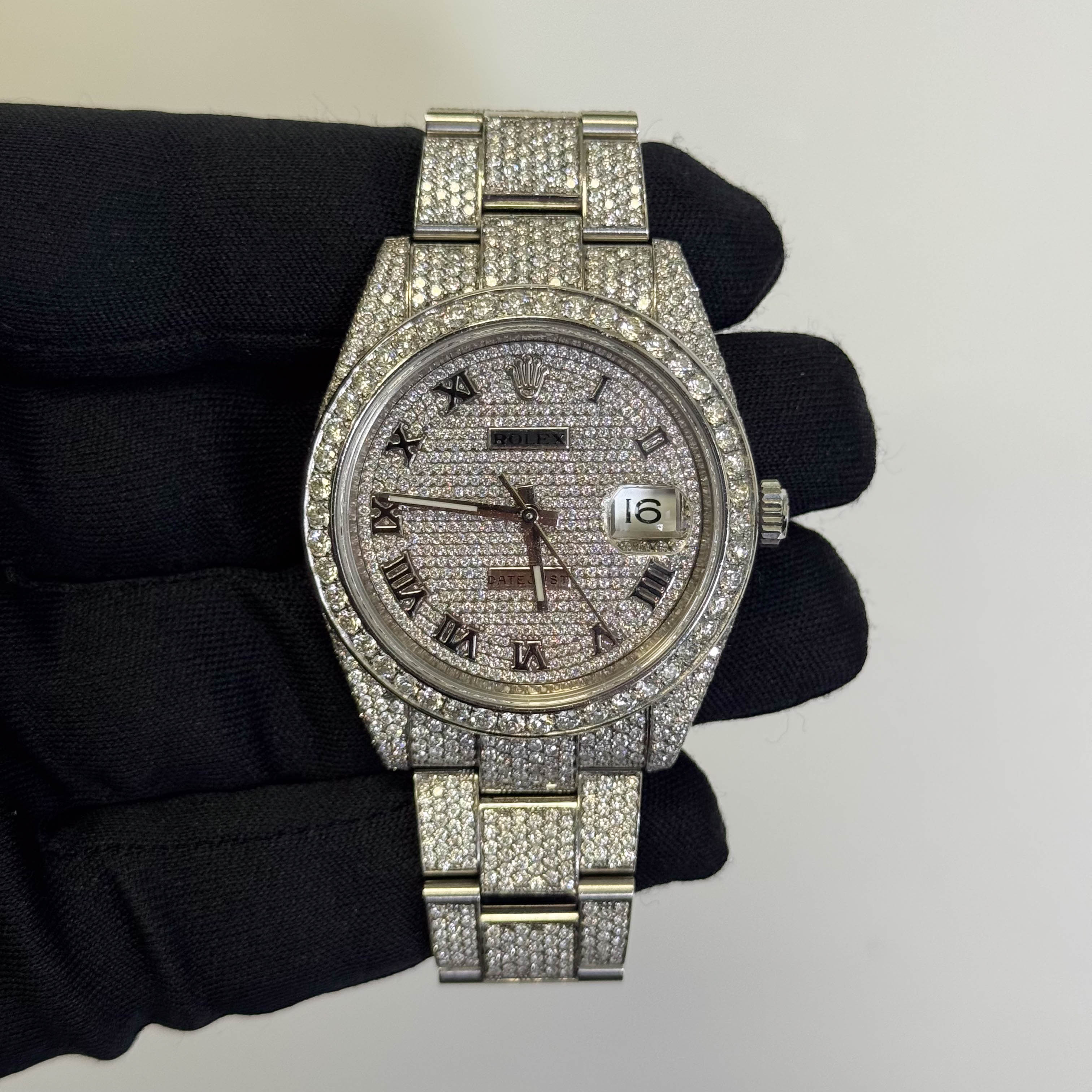 Rolex Datejust 41mm Pave Dial Watch Ref# 126300