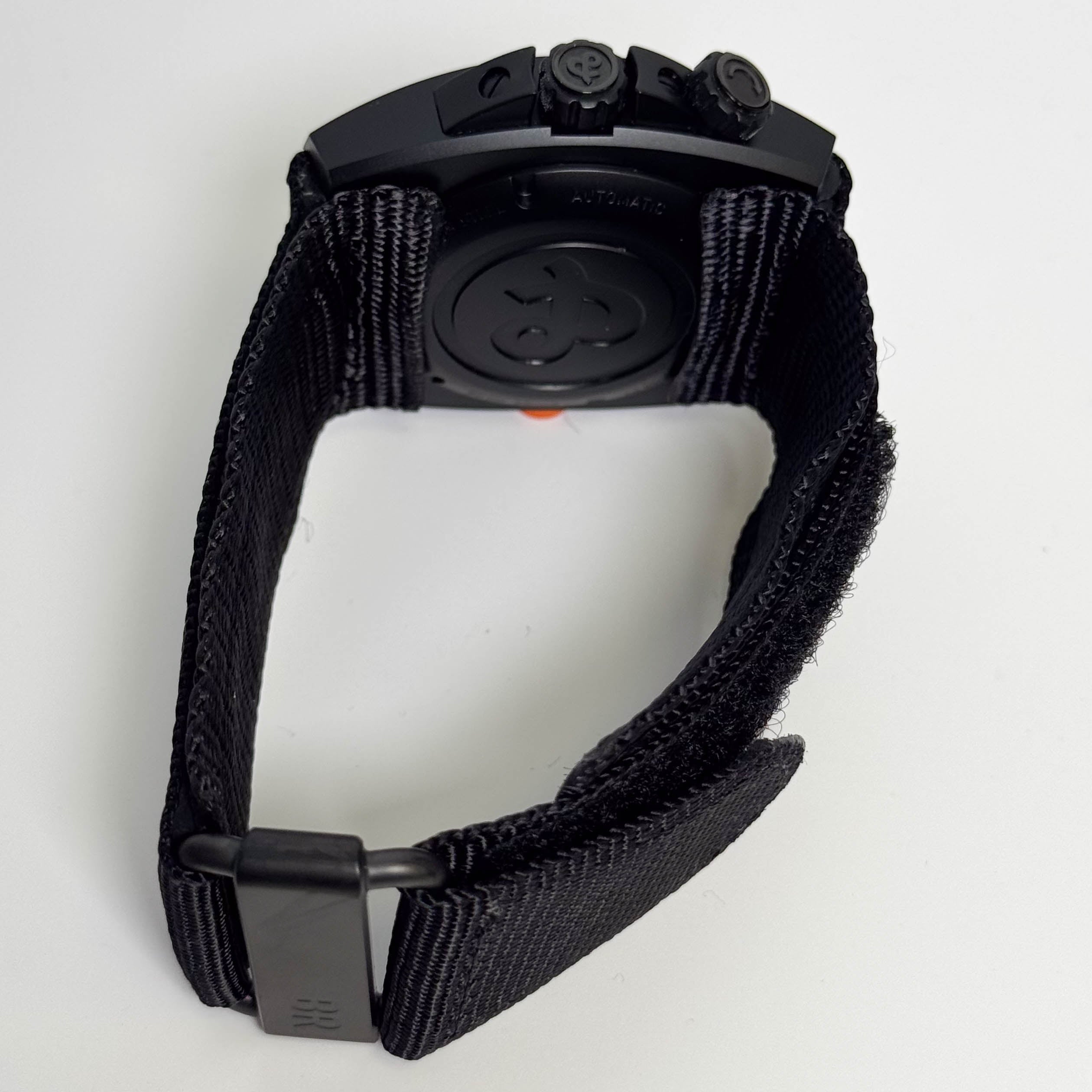 Bell & Ross Marine 44mm Black/Orange Dial Watch Black Ref# BR02-ORANGE - Happy Jewelers Fine Jewelry Lifetime Warranty