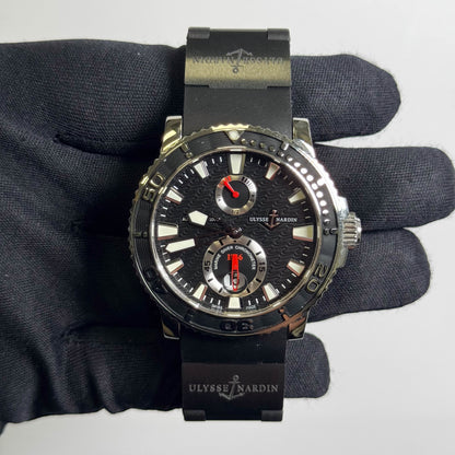 Ulysse Nardin Maxi Marine 43mm Black Dial Watch Ref# 263-33-3C/82 - Happy Jewelers Fine Jewelry Lifetime Warranty