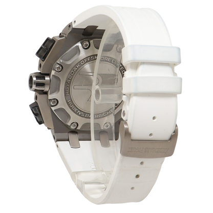 Audemars Piguet Royal Oak Stainless Steel 44mm White & Black Chronograph Dial Watch Reference#: 26078IO.OO.D001VS.01 - Happy Jewelers Fine Jewelry Lifetime Warranty