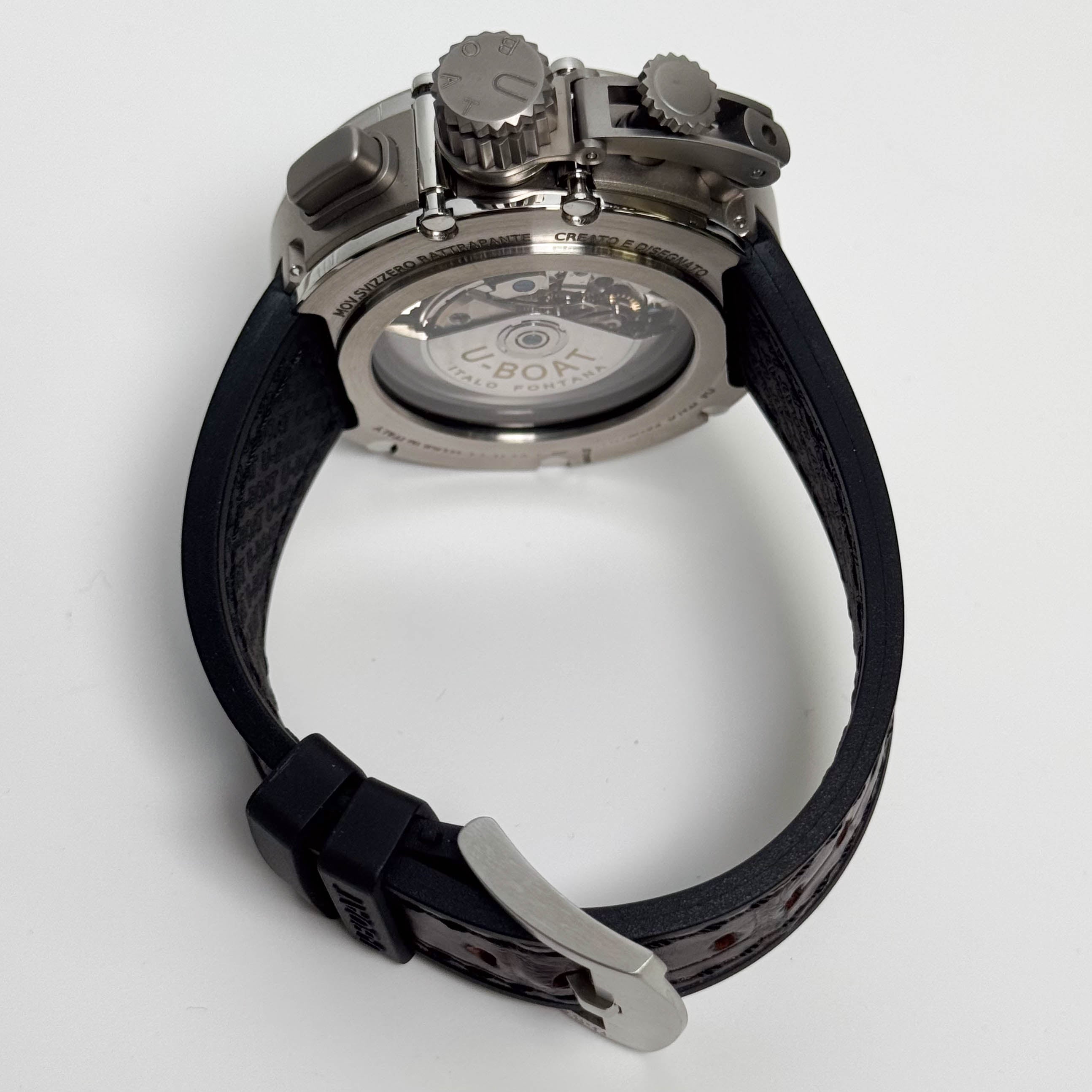 U-Boat RATTRAPAMTE 51mm Black Dial Watch Ref# U51 RATTRAPAMTE - Happy Jewelers Fine Jewelry Lifetime Warranty