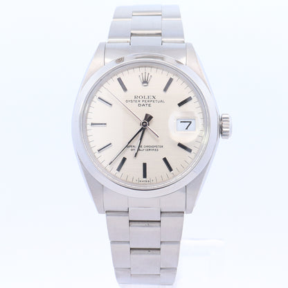 Rolex Oyster Perpetual 34mm Silver Dial Watch Ref# 1500 - Happy Jewelers Fine Jewelry Lifetime Warranty
