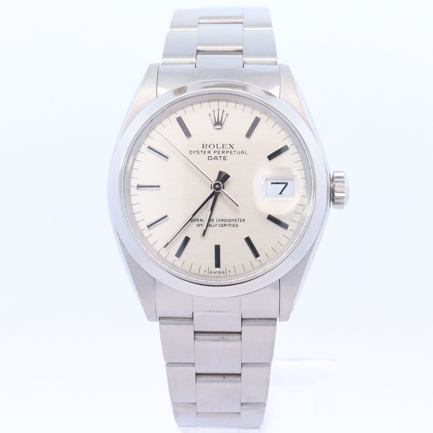 Rolex Oyster Perpetual 34mm Silver Dial Watch Ref# 1500