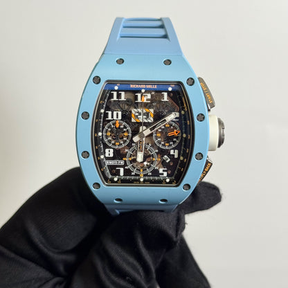 Richard Mille RM011 Blue Ceramic 42mm Openwork Dial Watch Ref# RM011 - Happy Jewelers Fine Jewelry Lifetime Warranty