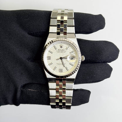 Rolex Land-Dweller 36mm White Honeycomb Dial Watch Ref# 127234