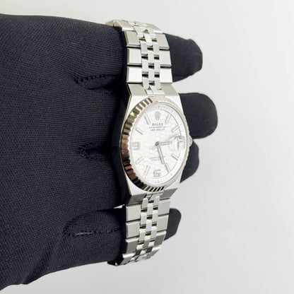 Rolex Land-Dweller 36mm White Honeycomb Dial Watch Ref# 127234