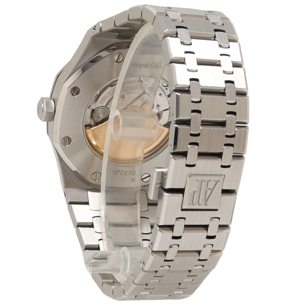 Audemars Piguet Royal Oak Stainless Steel 41mm Black Stick Dial Watch Reference#: 15400ST.OO.1220ST.01 - Happy Jewelers Fine Jewelry Lifetime Warranty