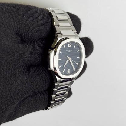 Patek Philippe Nautilus 35mm Blue Dial Watch Ref# 7118/1A-001 - Happy Jewelers Fine Jewelry Lifetime Warranty